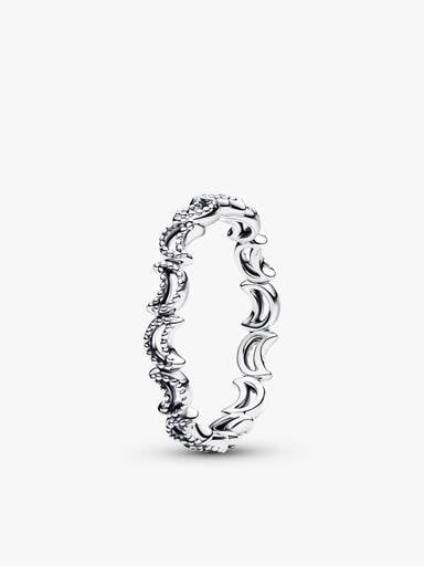 Conjunto de presente Colar, Brincos e Anel Lua Crescente