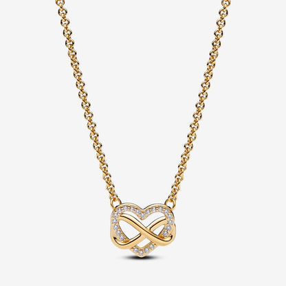 Colar Coração Infinito Brilhante