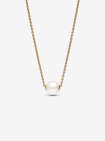 Colar Treated Freshwater Cultured Pearl Revestimento de ouro 14k