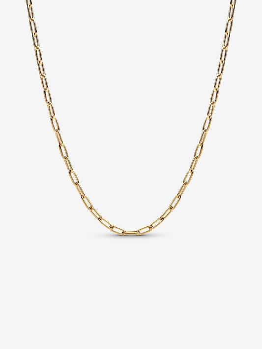 Colar de Elos Alongados Revestimento de ouro 14k