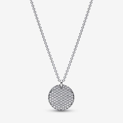 Colar Pendente Redondo Pavé Pandora Timeless