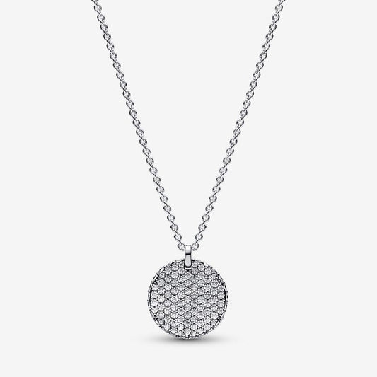 Colar Pendente Redondo Pavé Pandora Timeless