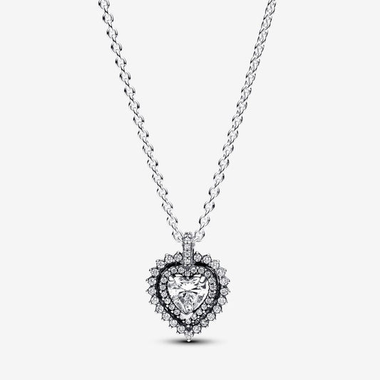 Colar Sparkling Heart Halo Pendant