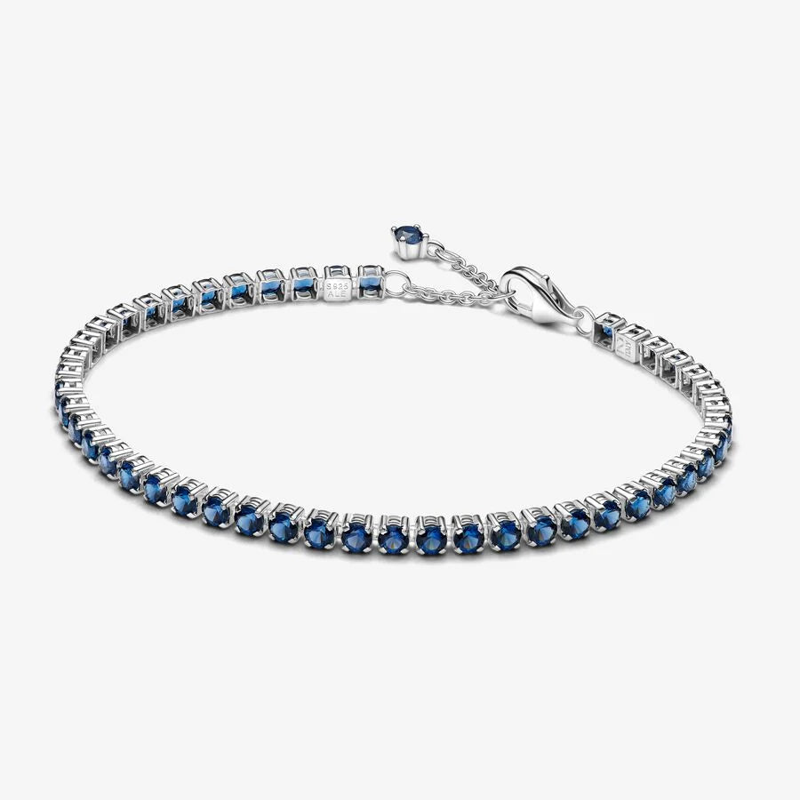 Pulseira de Ténis Azul Cintilante