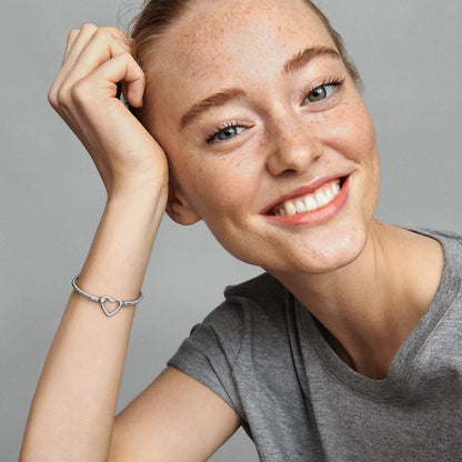 Pulseira malha Snake com fecho Coração