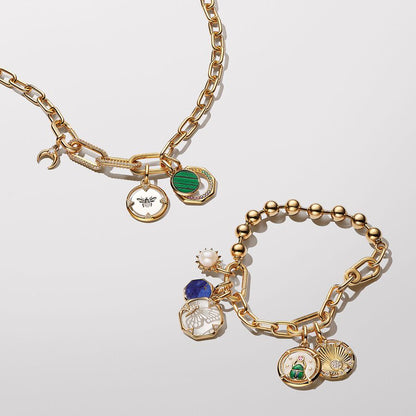 Pulseira Corrente de Elos e Esferas Metálicas Pandora ME