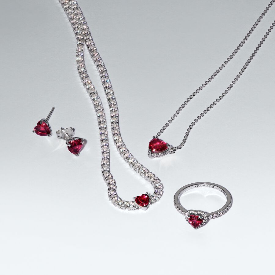 Pulseira de malha Coração Brilhante