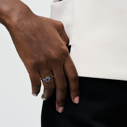 Anel Círculo Eternidade com Pedra do Zodíaco de Setembro